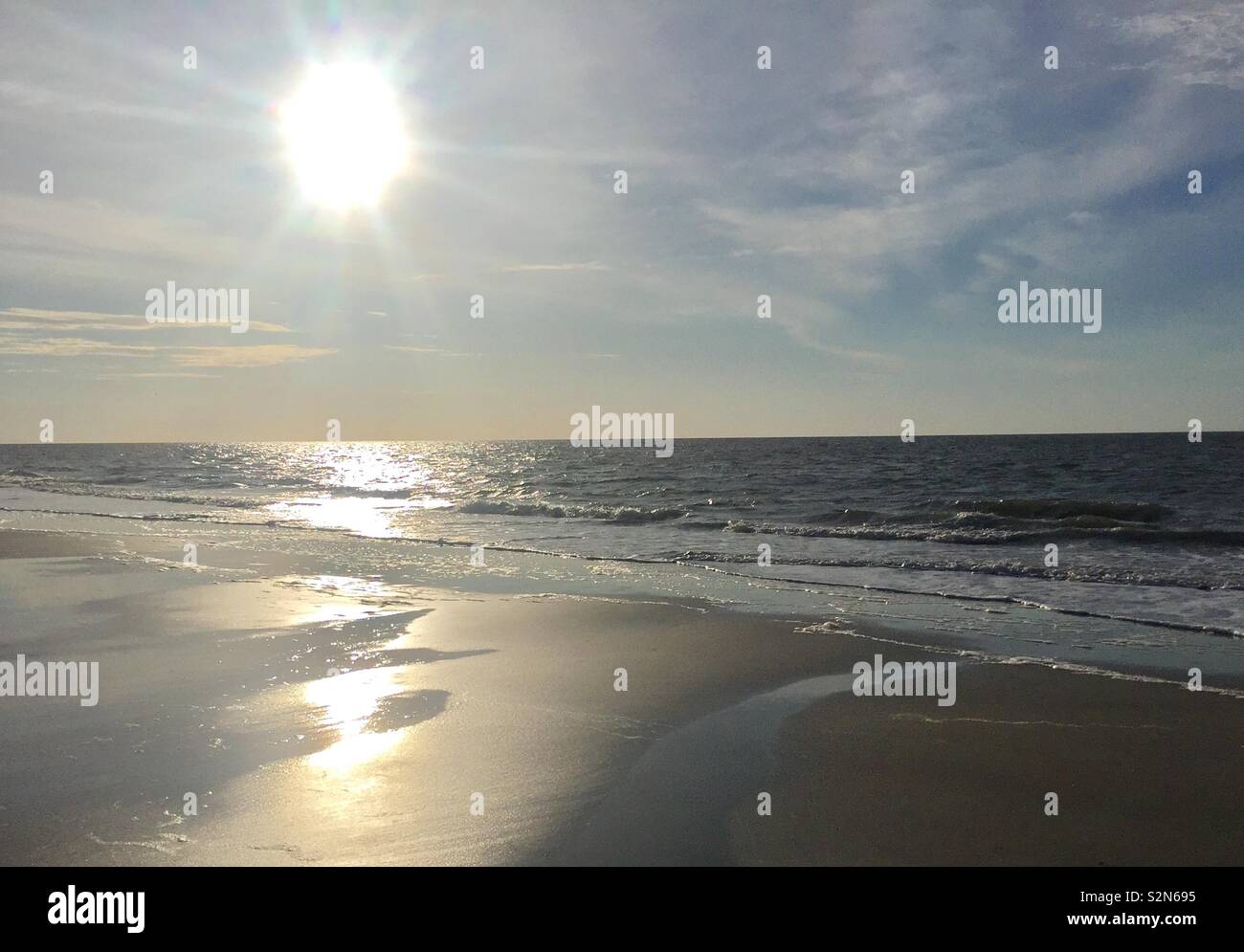 Soleil sur la plage Banque D'Images