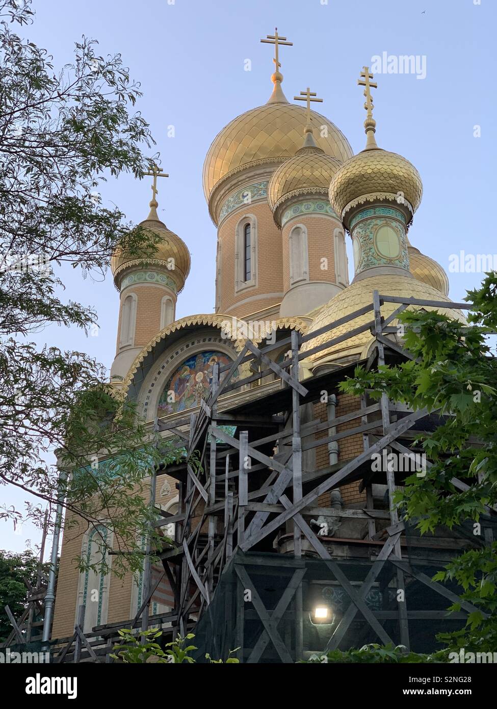 L'Église russe Saint Nicolas, Bucarest, Roumanie Banque D'Images