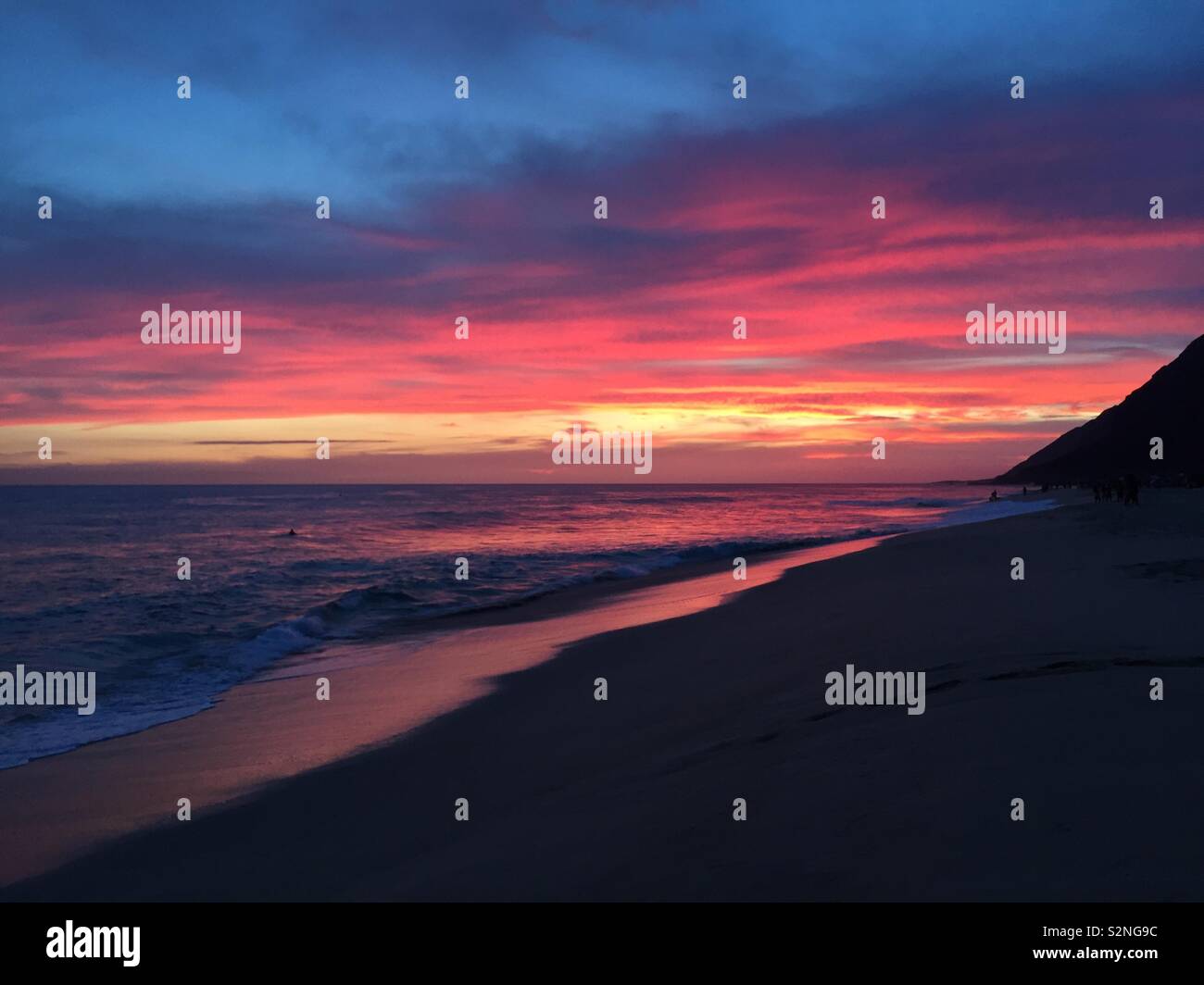 Coucher de soleil hawaïen - Image de stock capturée avec un smartphone