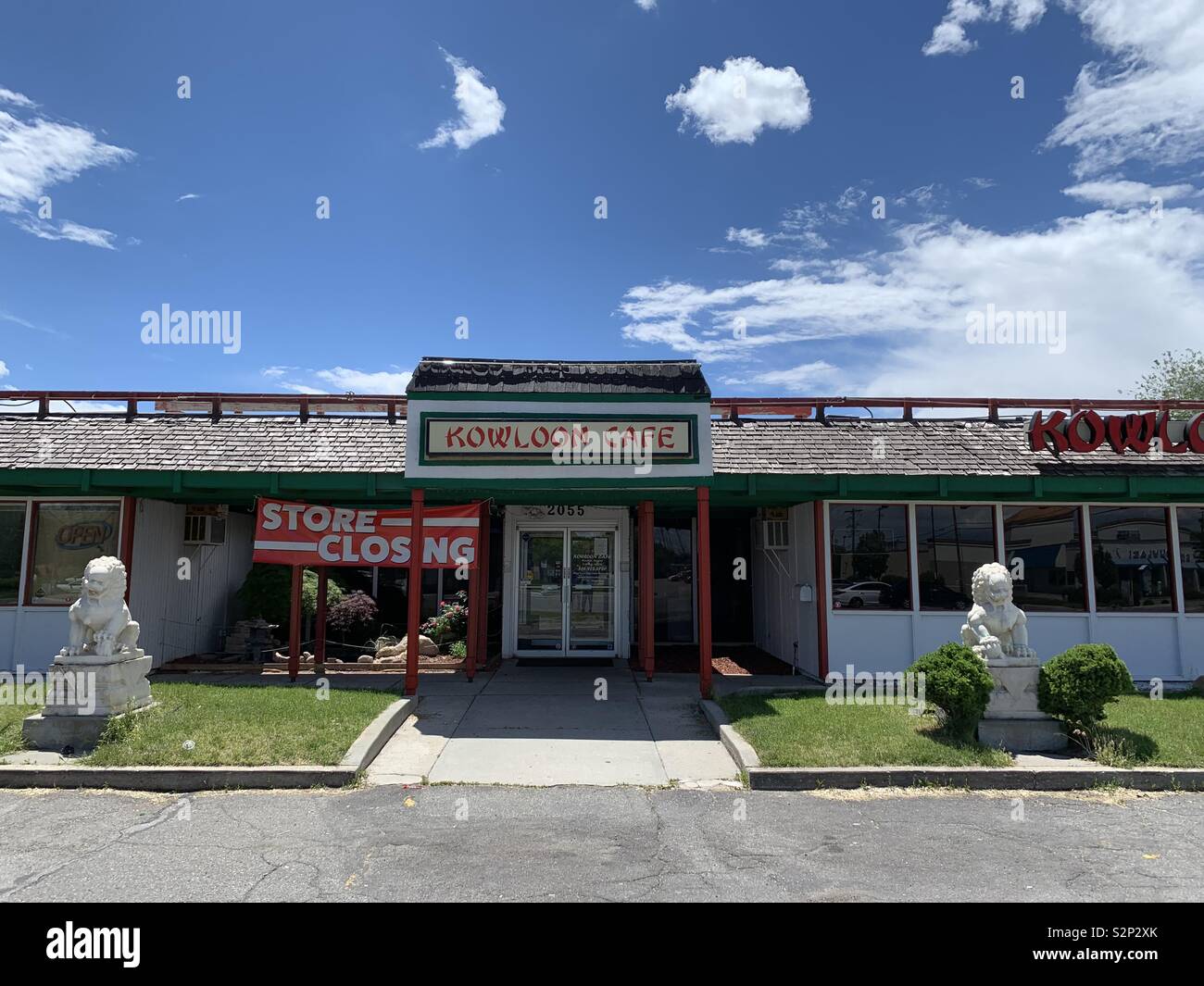 Après 60 ans d'un local bien-aimé cafe chinois ferme dans la vallée du lac salé dans l'Utah, USA. Banque D'Images