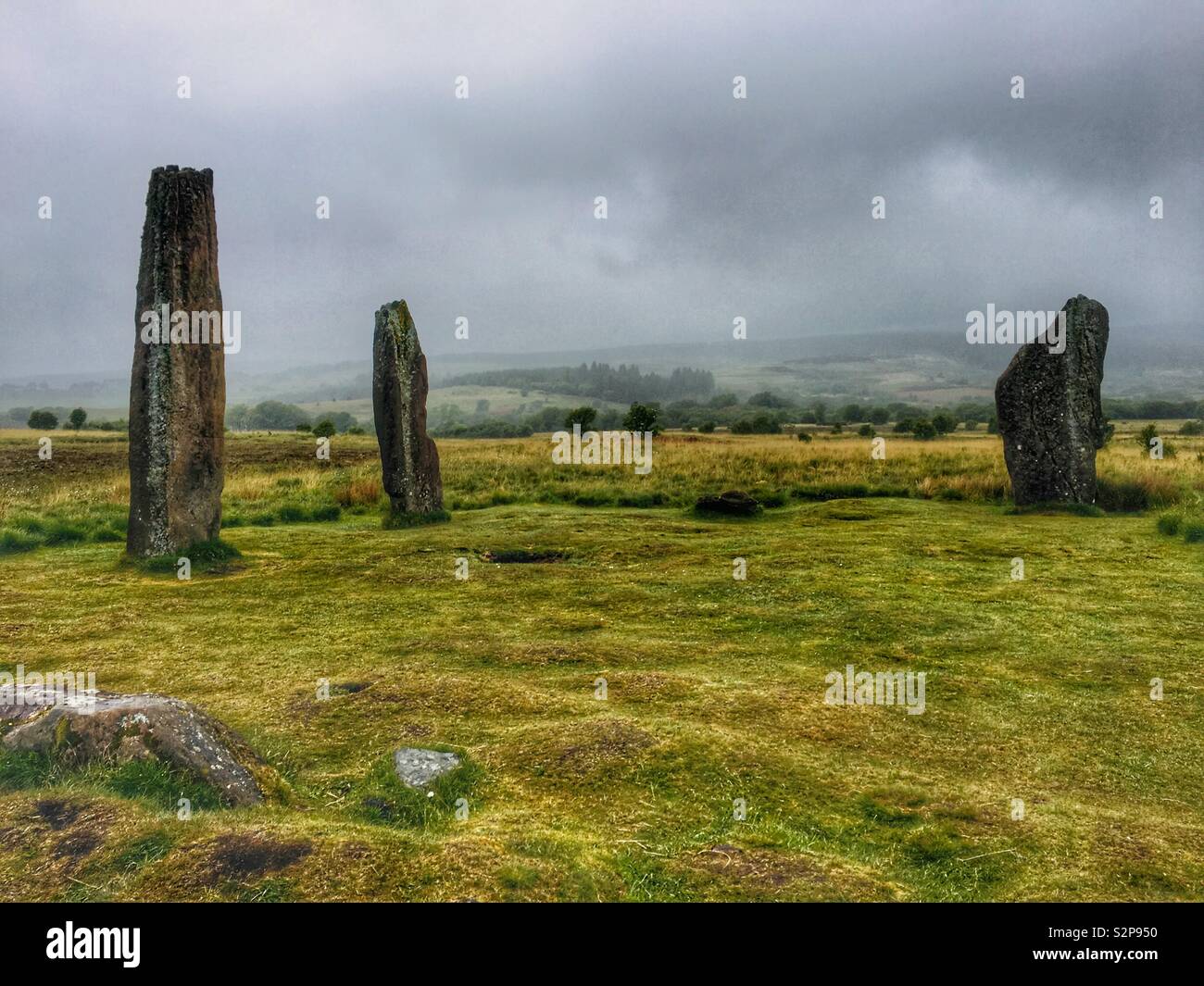 Machrie Moor cercles de pierres, Isle of Arran, Ecosse. UK. Banque D'Images