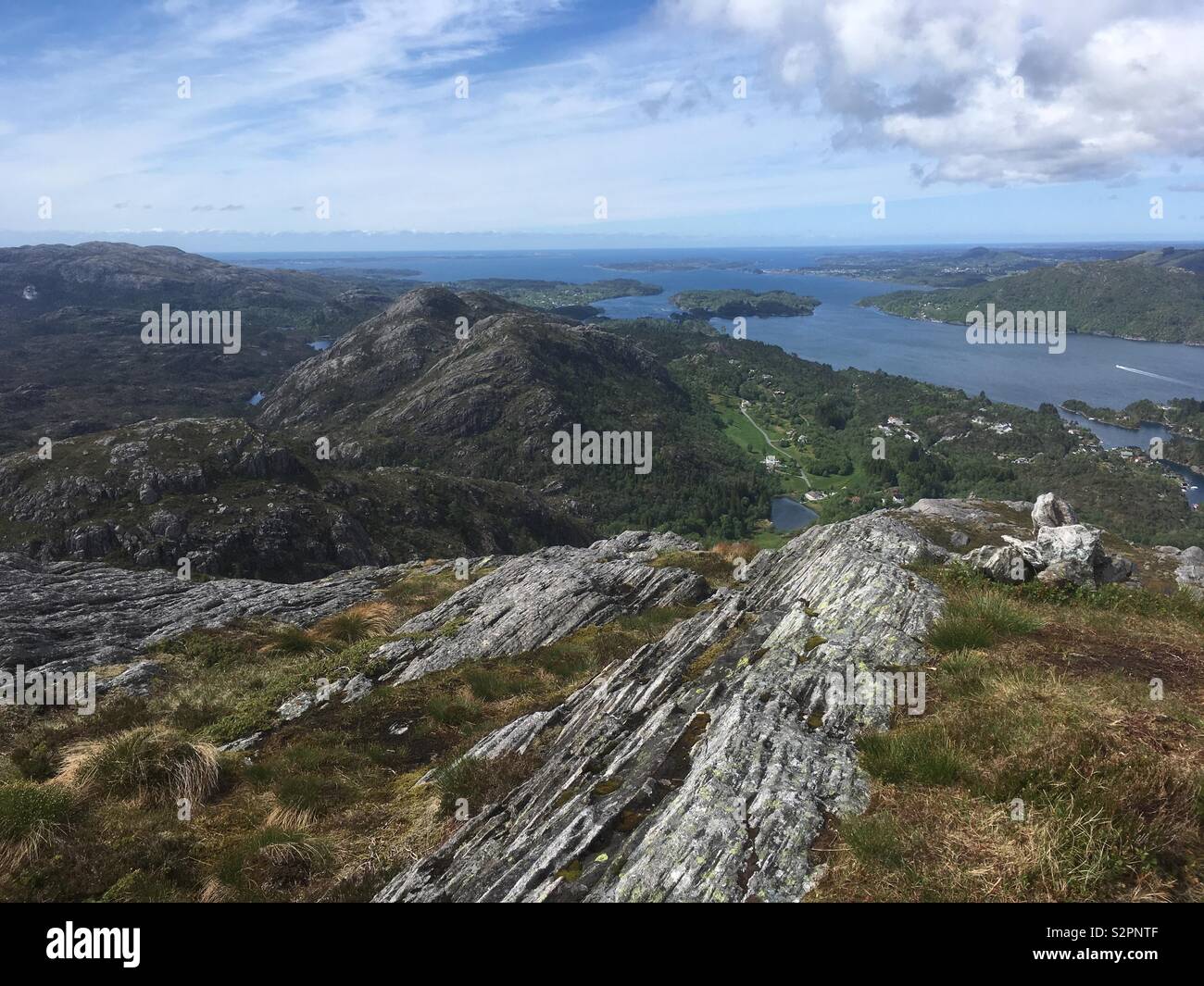 Sur la montagne dans l'ouest de la Norvège Banque D'Images