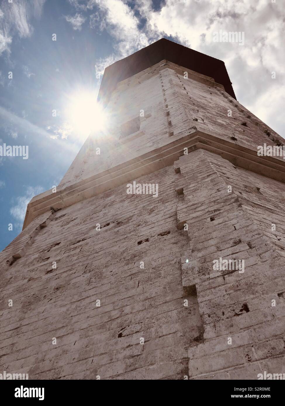 Le phare de Cape Bojeador à Burgos, Ilocos Norte, Philippines. Banque D'Images