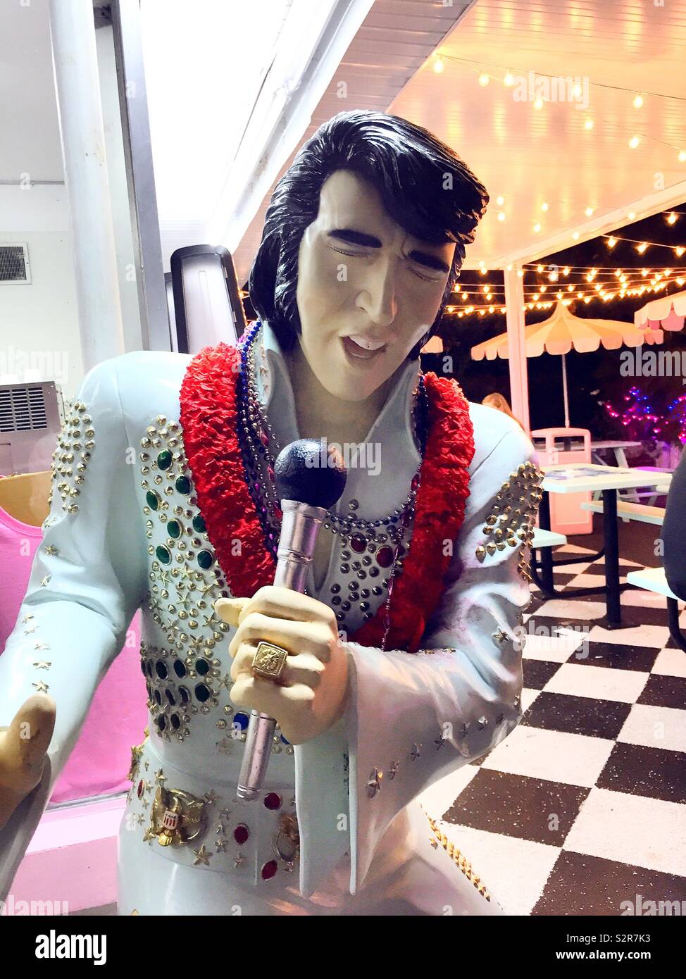 Statue kitsch de Elvis Presley, USA Banque D'Images