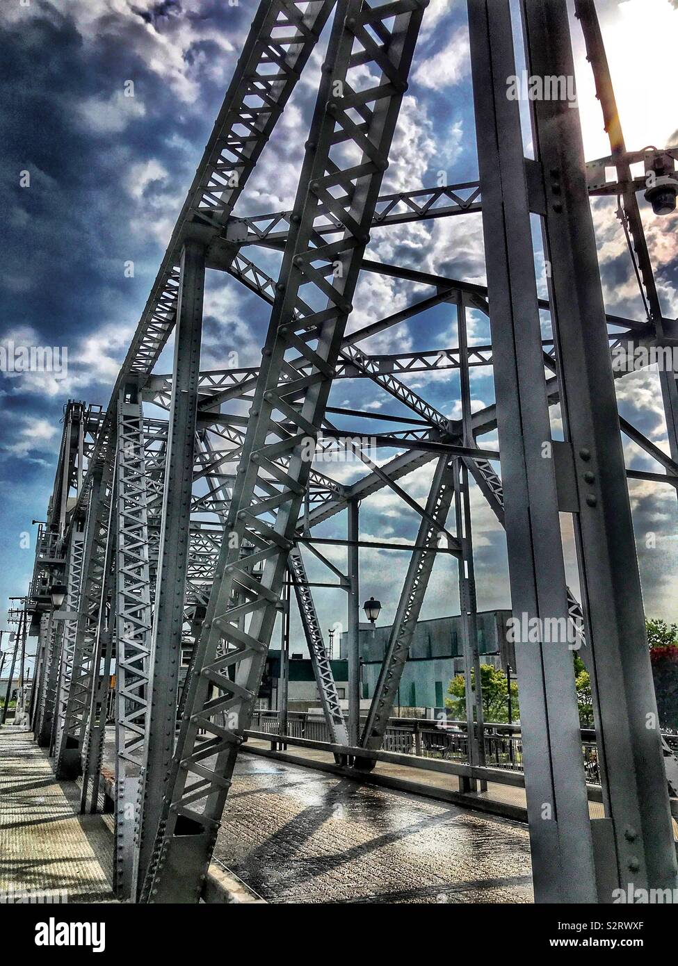 Pont élévateur à Ashtabula (Ohio) - Image de stock capturée avec un smartphone