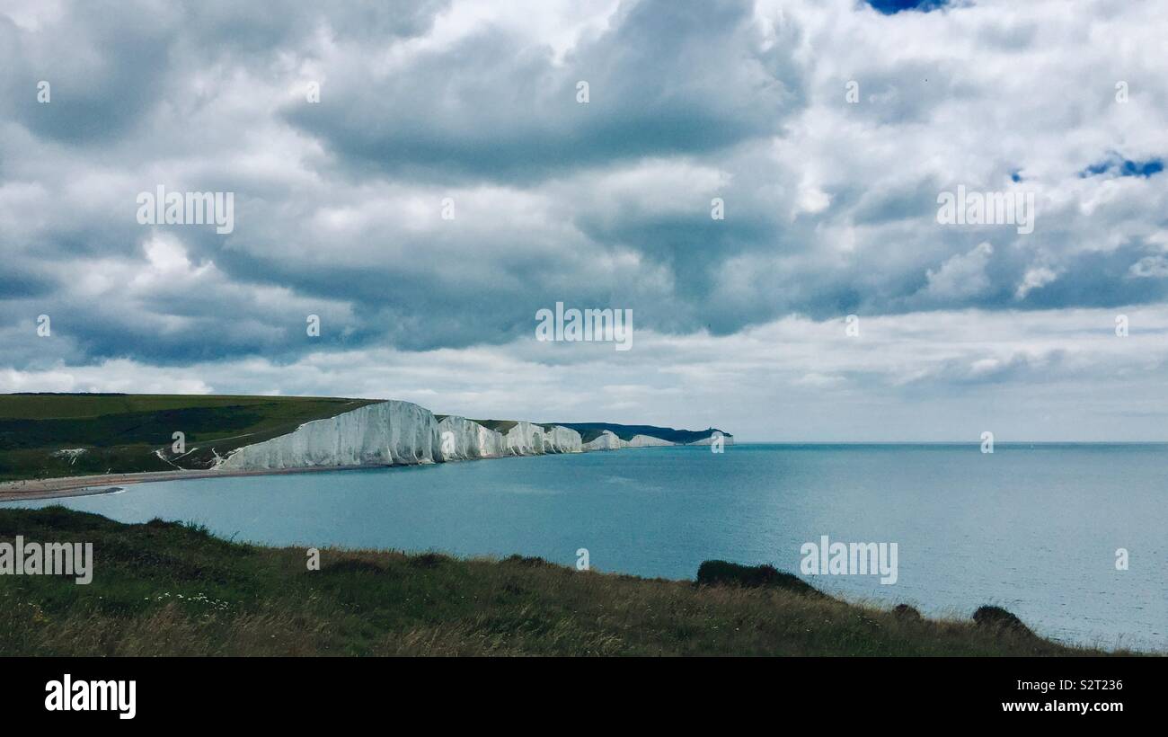 Les sept Sœurs, Sussex - Image de stock capturée avec un smartphone