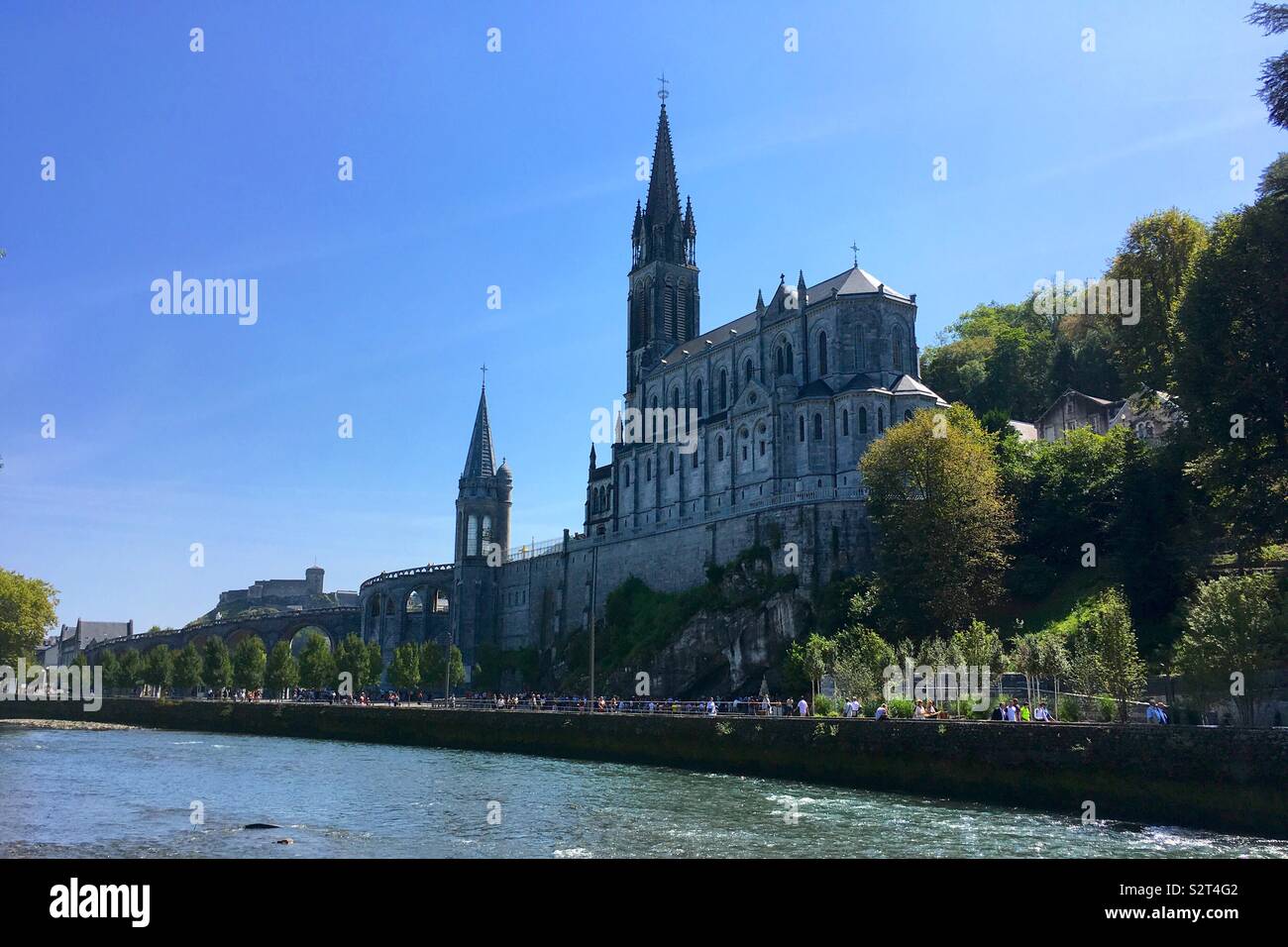 Le sanctuaire de notre dame de lourdes Banque de photographies et d