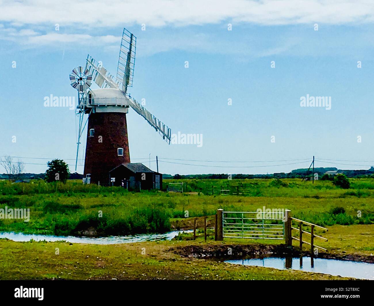 Norfolk Broads, Horsey Bazin, East Anglia, Angleterre. Banque D'Images