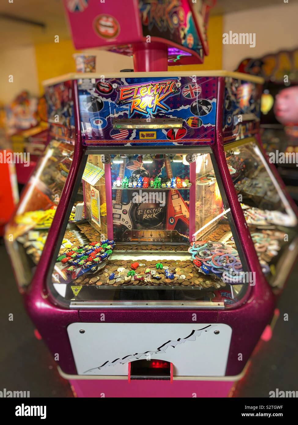 Penny arcade rétro tombe. Banque D'Images