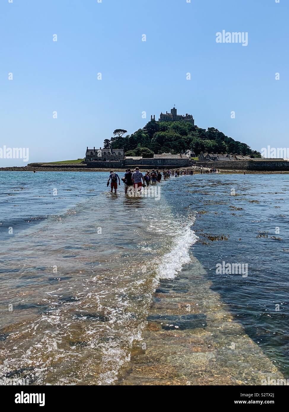 St Michael's Mount dans Cornwall Marazion - Image de stock capturée avec un smartphone