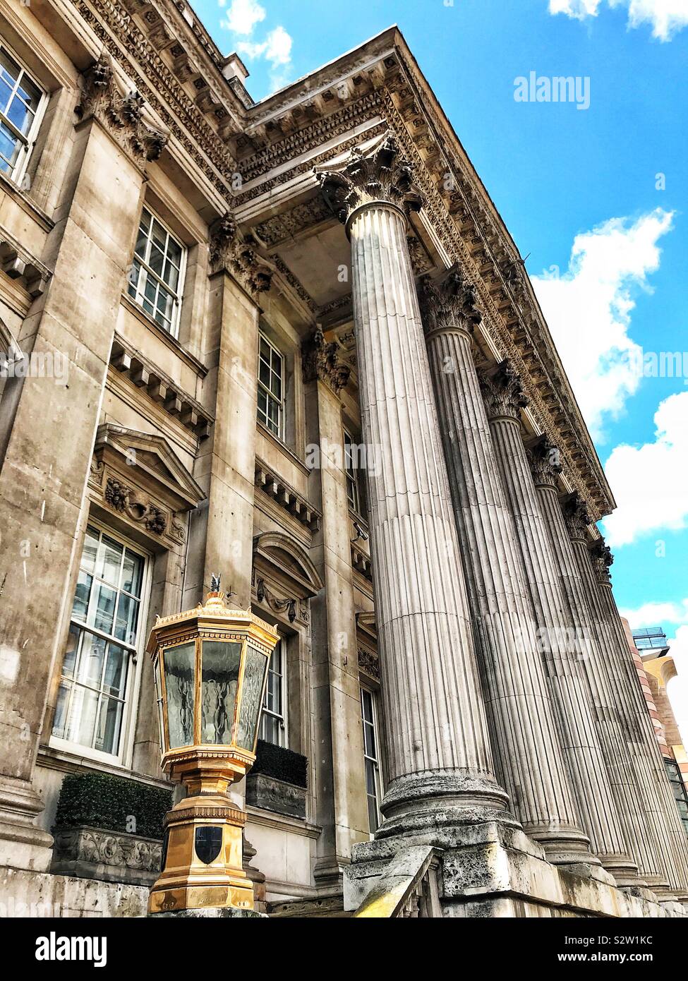 Détail de l'architecture palladienne du 18e siècle, la construction de maisons dans la ville de Londres. Banque D'Images