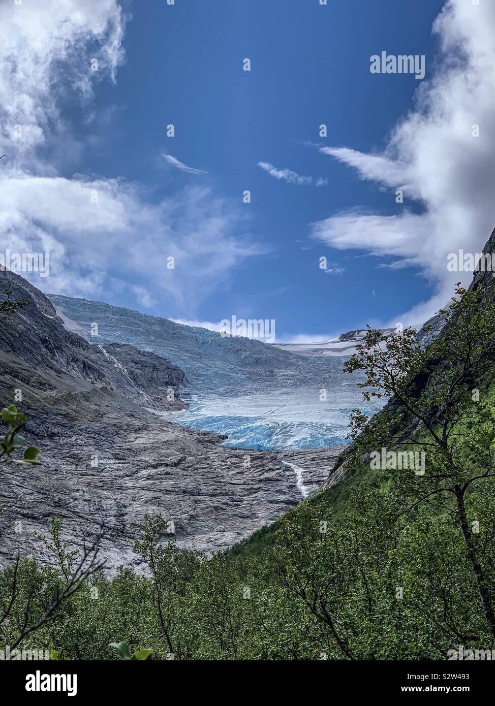 Glacier de jambe en Norvège Banque D'Images