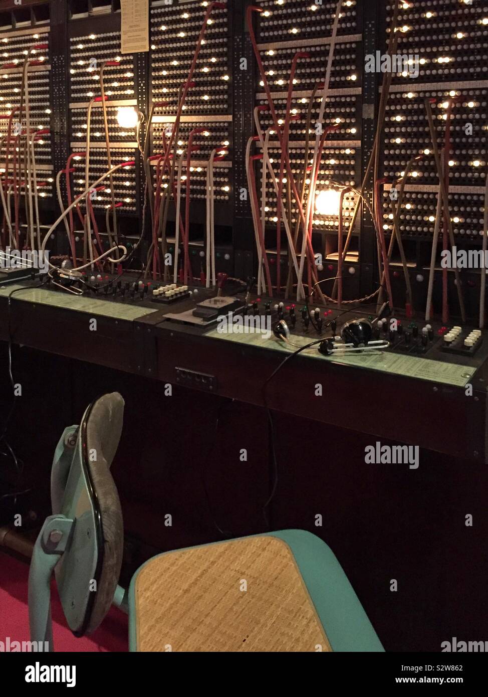 Vintage 1950 téléphone standardiste, USA Banque D'Images