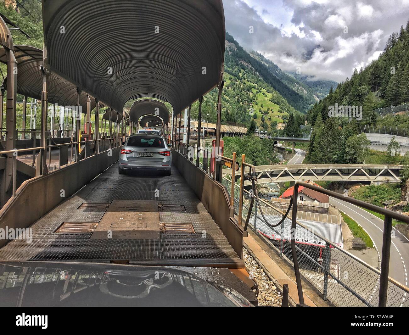 Simplon Suisse train voiture Banque D'Images