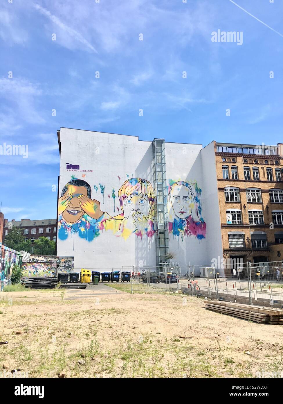 Street art Berlin Banque D'Images