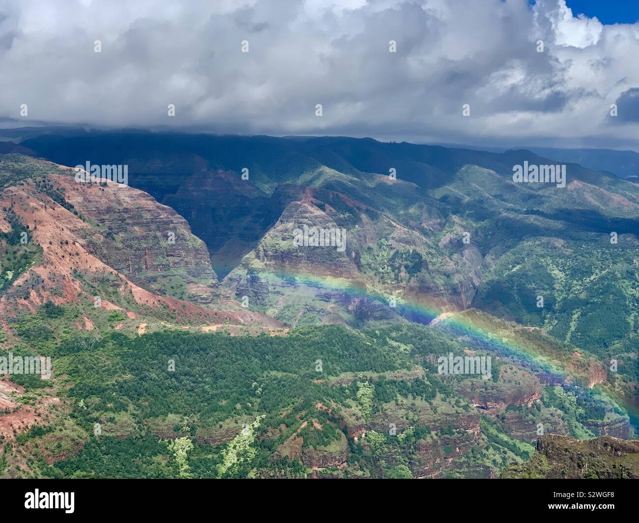 Waimea Canyon rainbow Banque D'Images