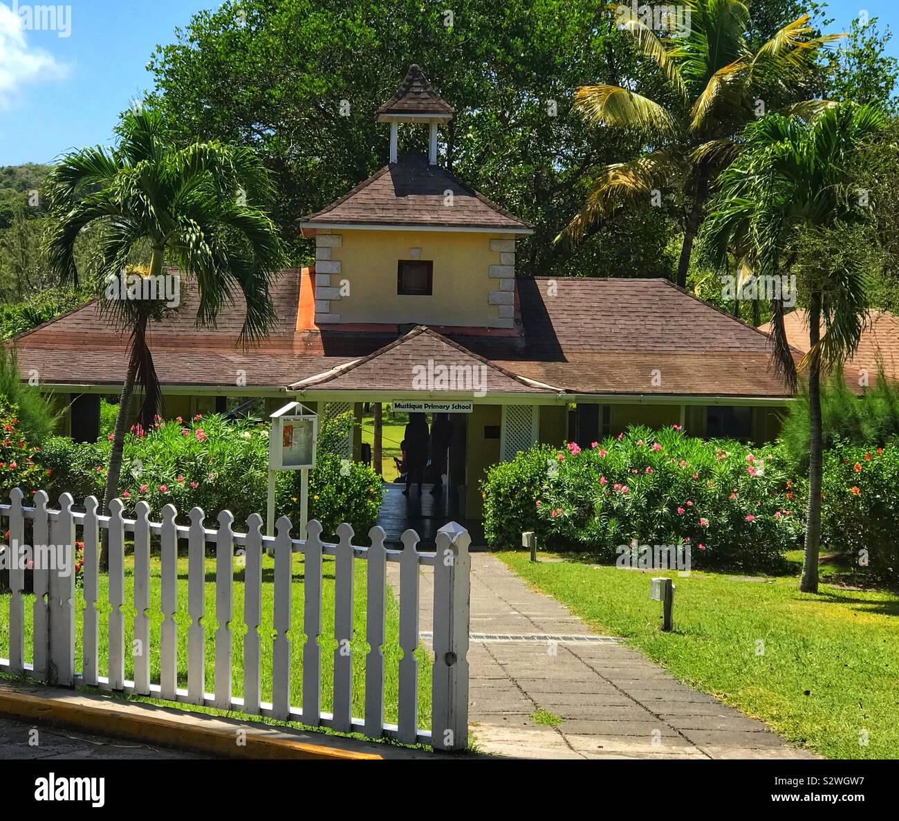 Mustique Ecole Primaire - St.Vincent et les Grenadines Banque D'Images