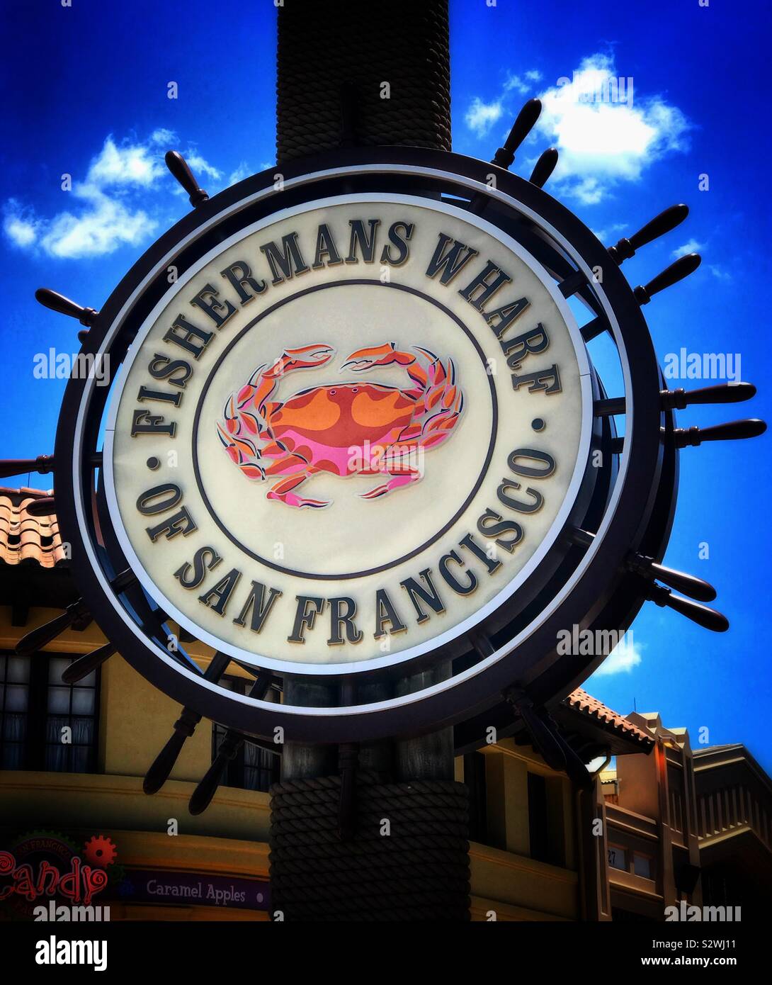 Fisherman's Wharf de San Francisco signe à Universal Studios Orlando, Floride USA Banque D'Images