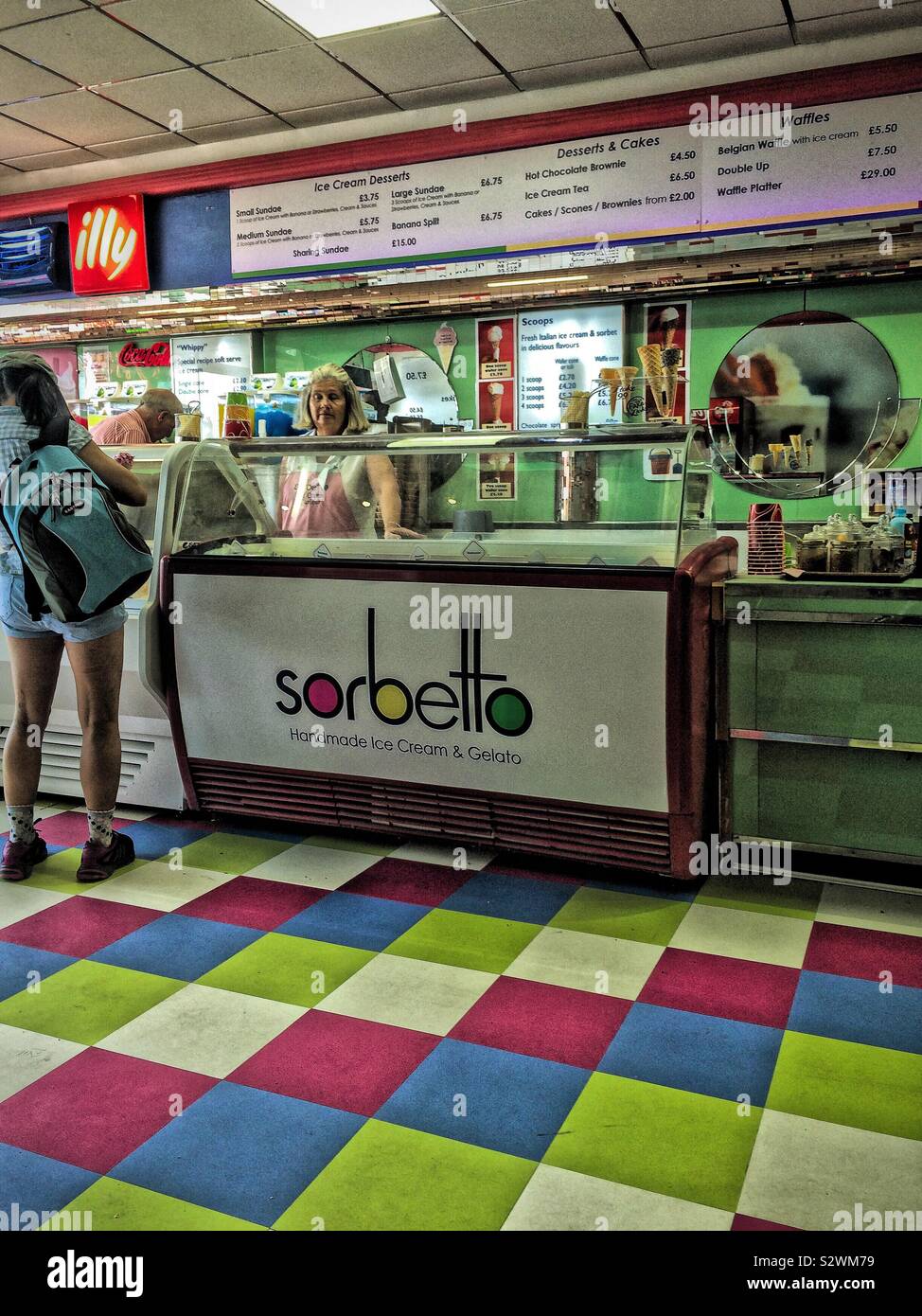 Sorbetto Ice Cream Parlour Banque D'Images