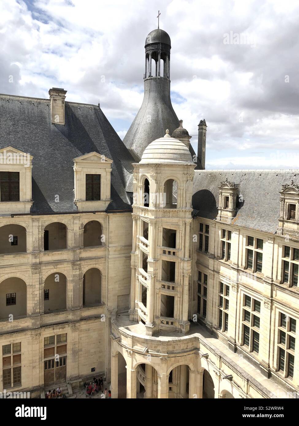 Détail de l'extérieur Château de Chambord Banque D'Images