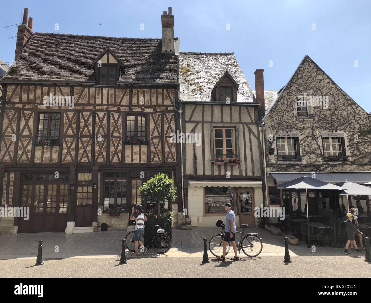 Bâtiments médiévaux à Amboise en France Banque D'Images