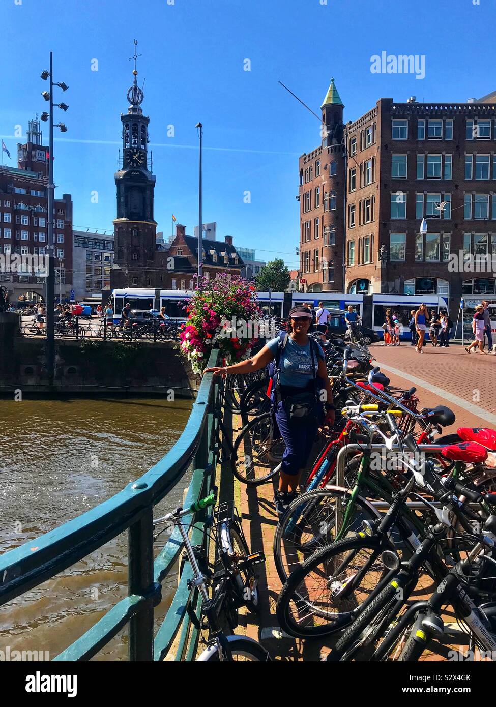 Les vélos à Amsterdam - Image de stock capturée avec un smartphone