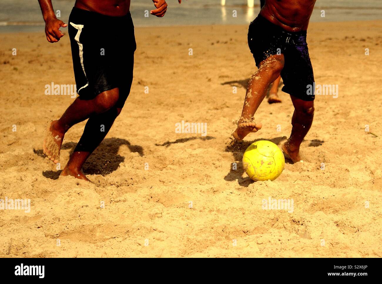 Football de plage - Image de stock capturée avec un smartphone