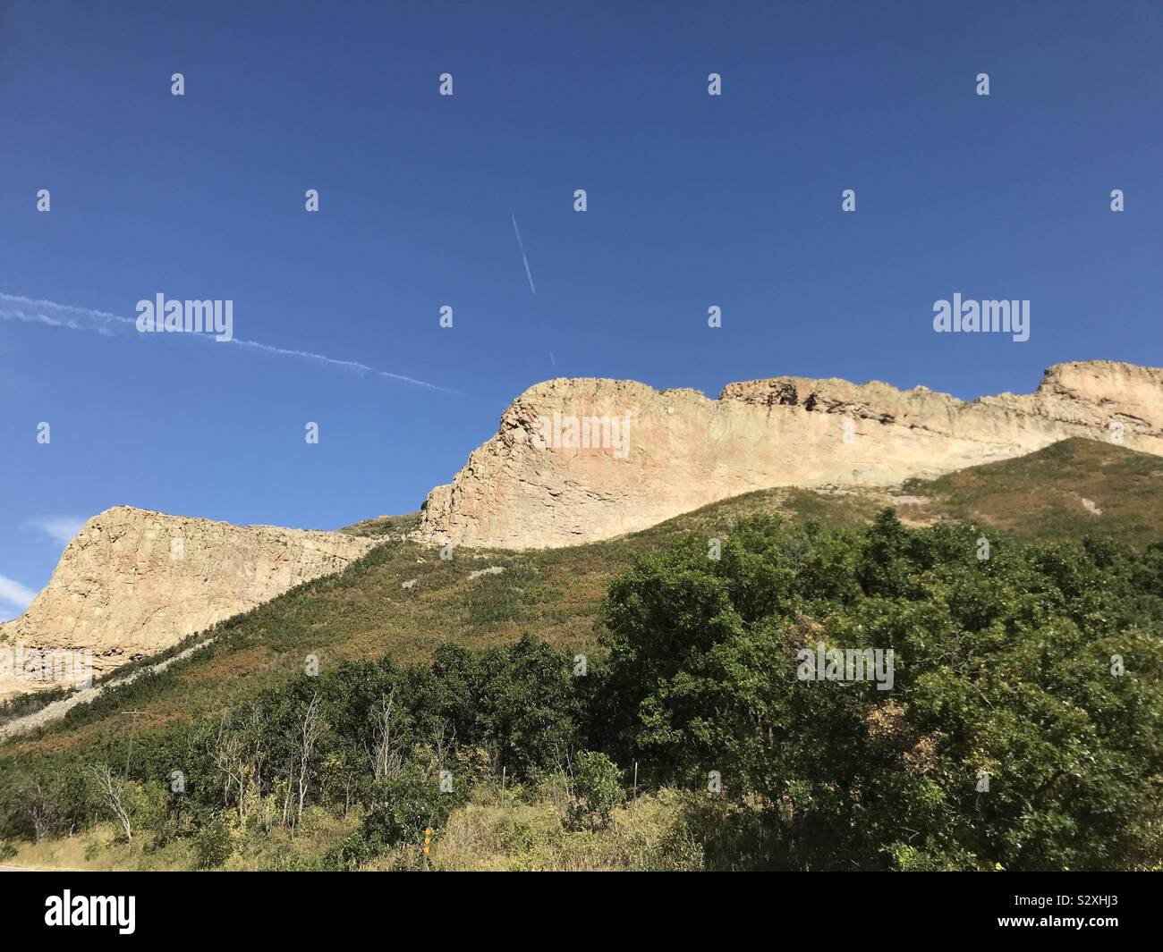 Escalier du diable, une digue géologique, La Veta, Colorado Banque D'Images