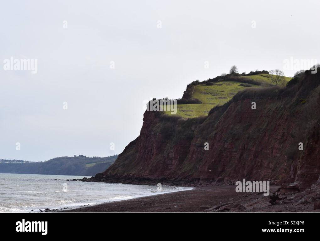 Les falaises de la côte de Cornwall Banque D'Images