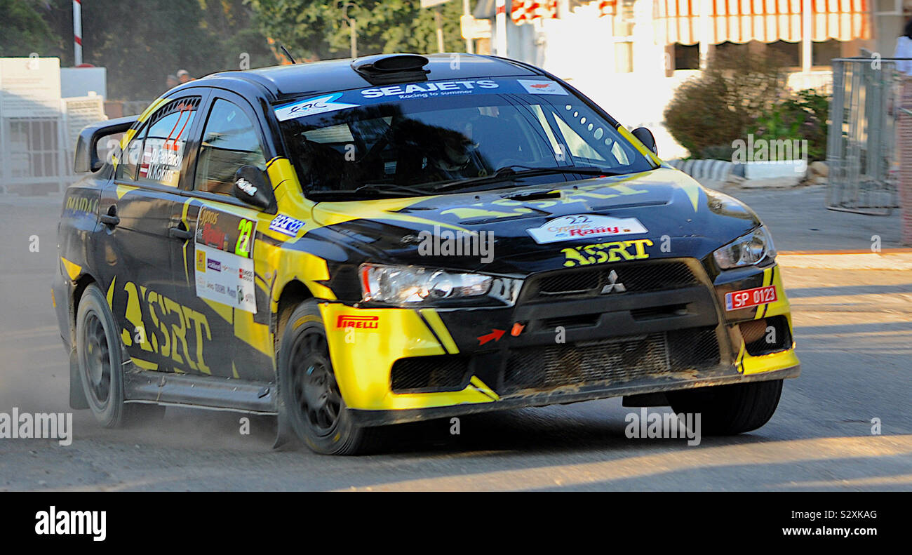 Voiture de rallye Banque D'Images