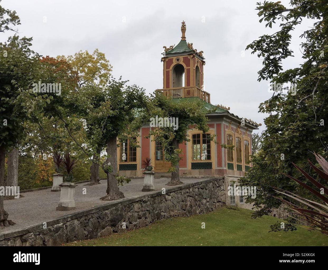 Pavillon chinois au château de Drottningholm, Stockholm, Suède Comté Banque D'Images