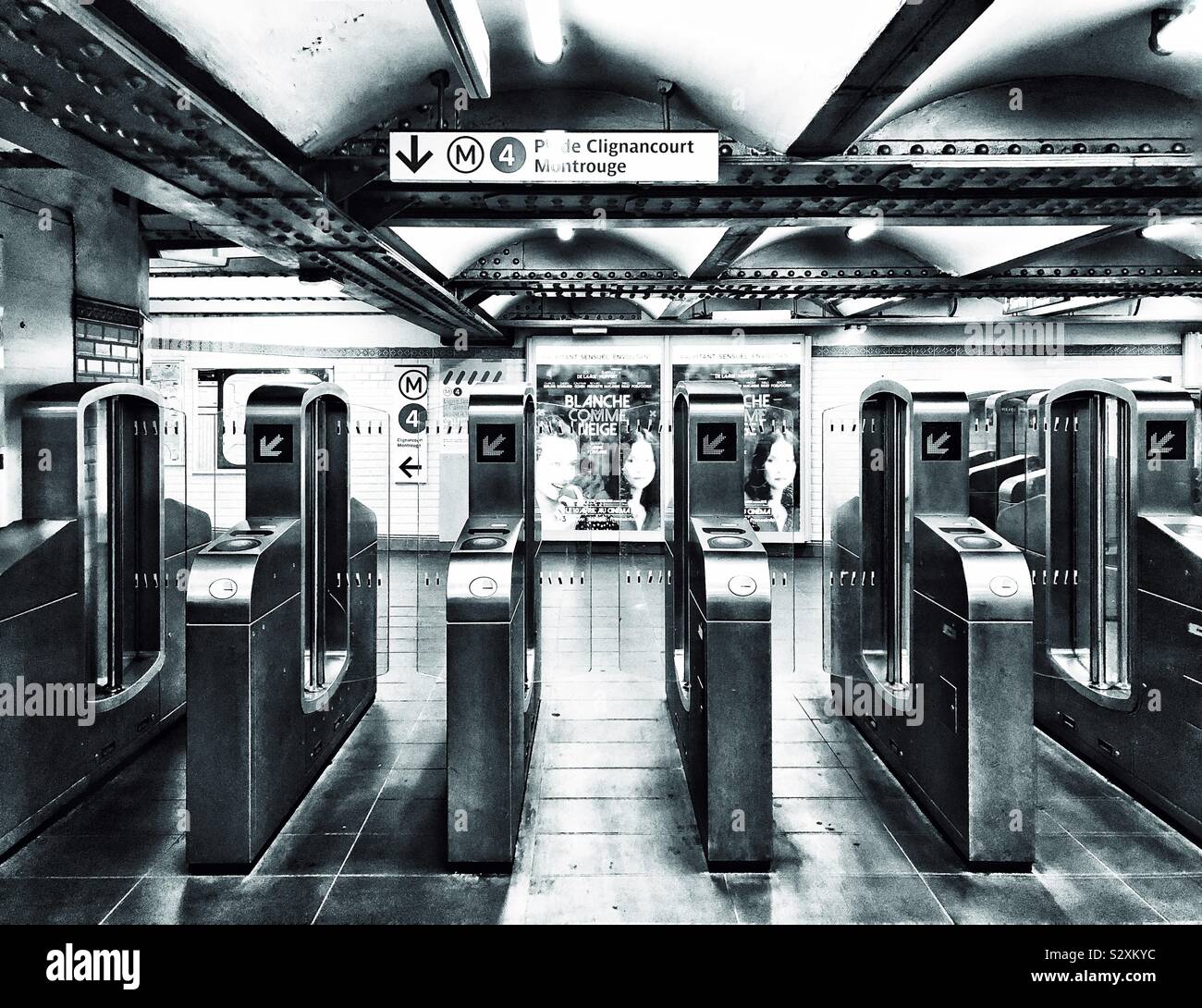 Les garrots à Paris Métro Banque D'Images