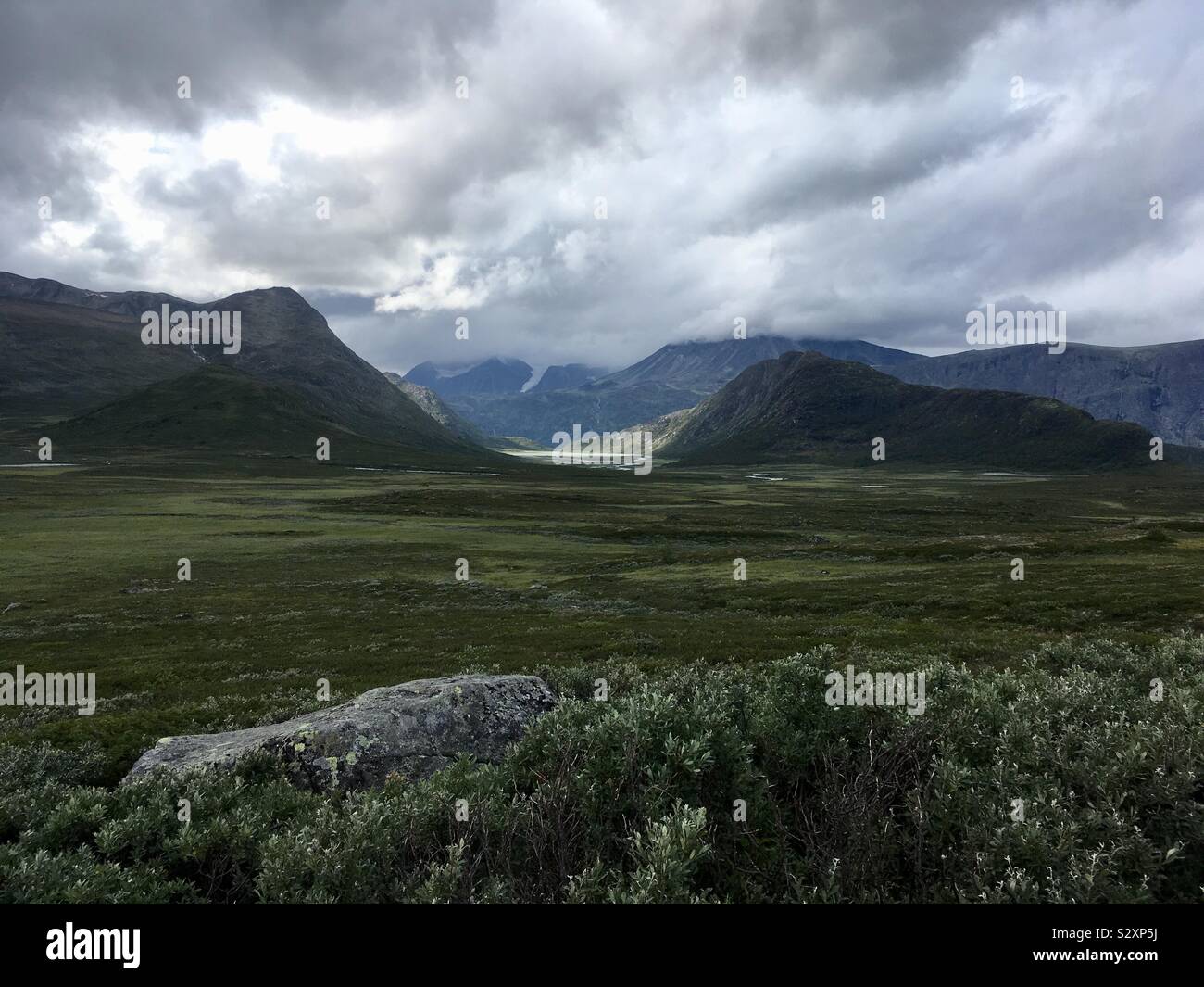 Sur la montagne Norvège en août Banque D'Images