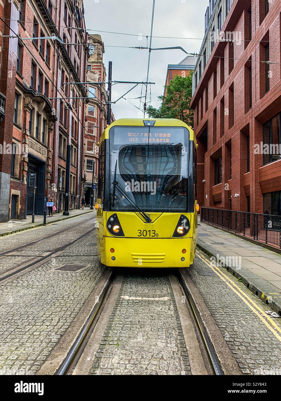 Tramway Metrolink à Manchester Banque D'Images