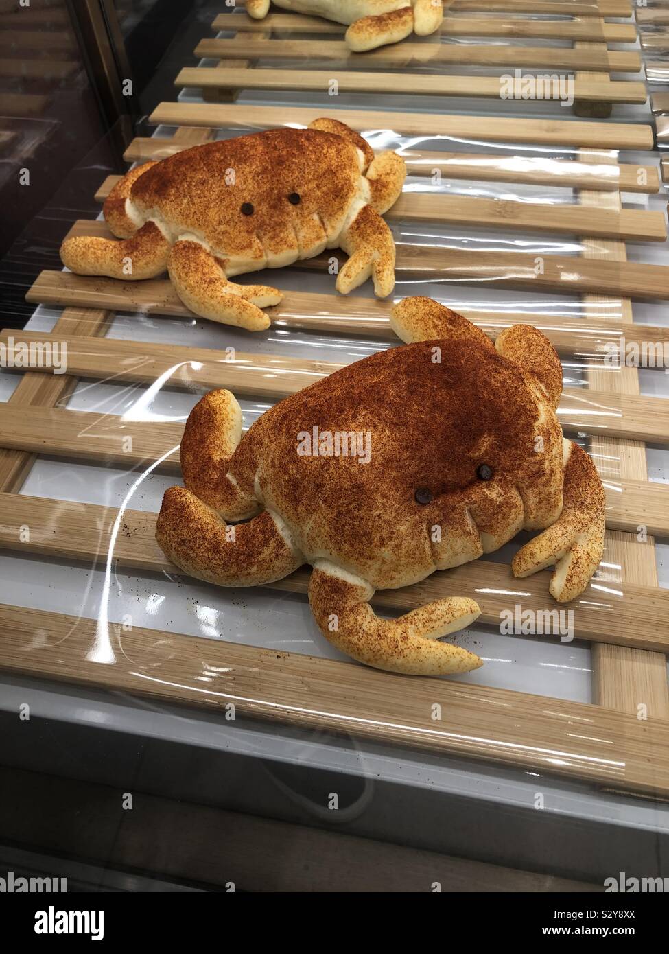 Hangzhou, Chine, Chinois, boulangerie Pain de crabe, de l'alimentation afficher en magasin Banque D'Images