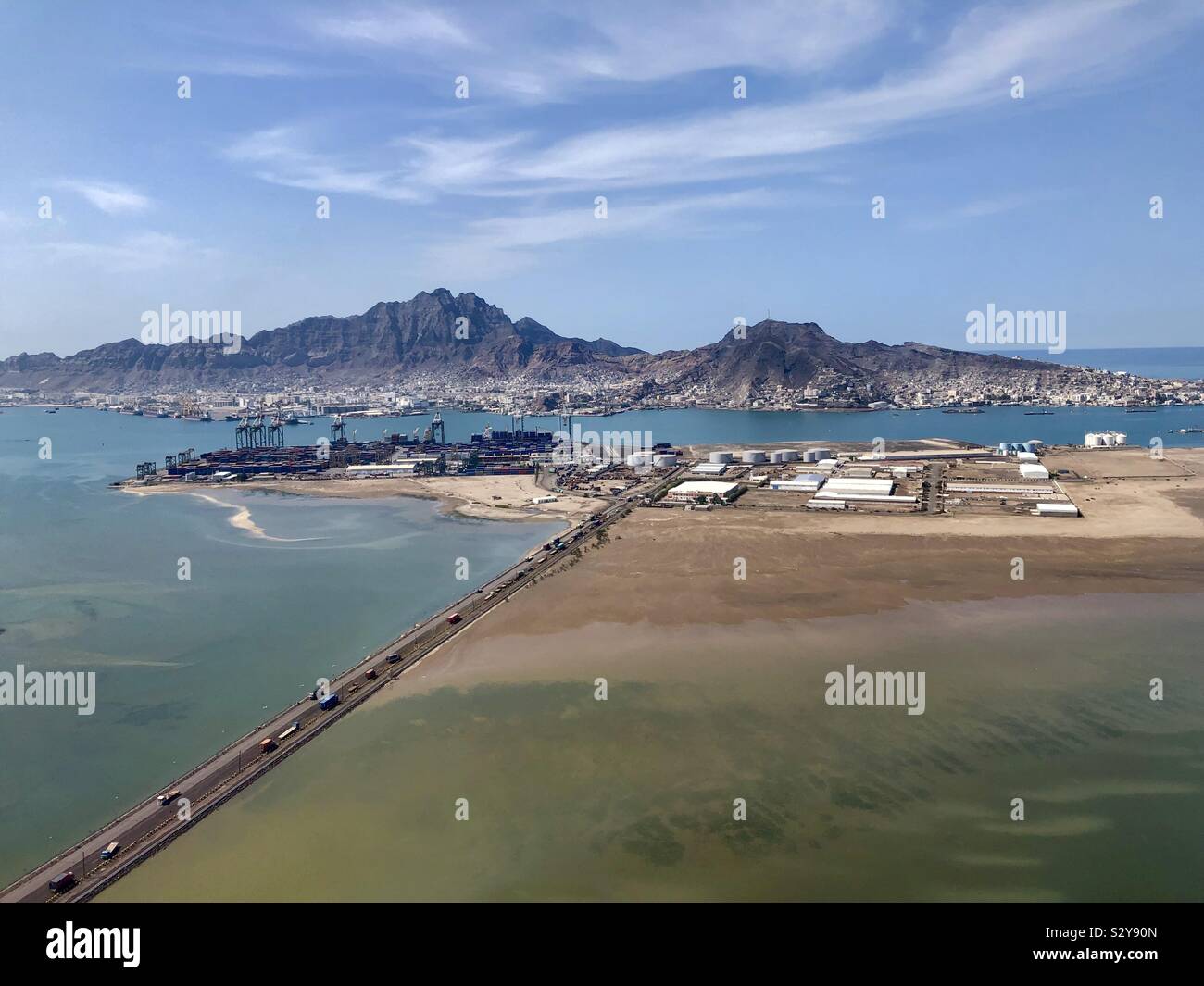 Vue panoramique de la ville d'Aden Yémen Banque D'Images