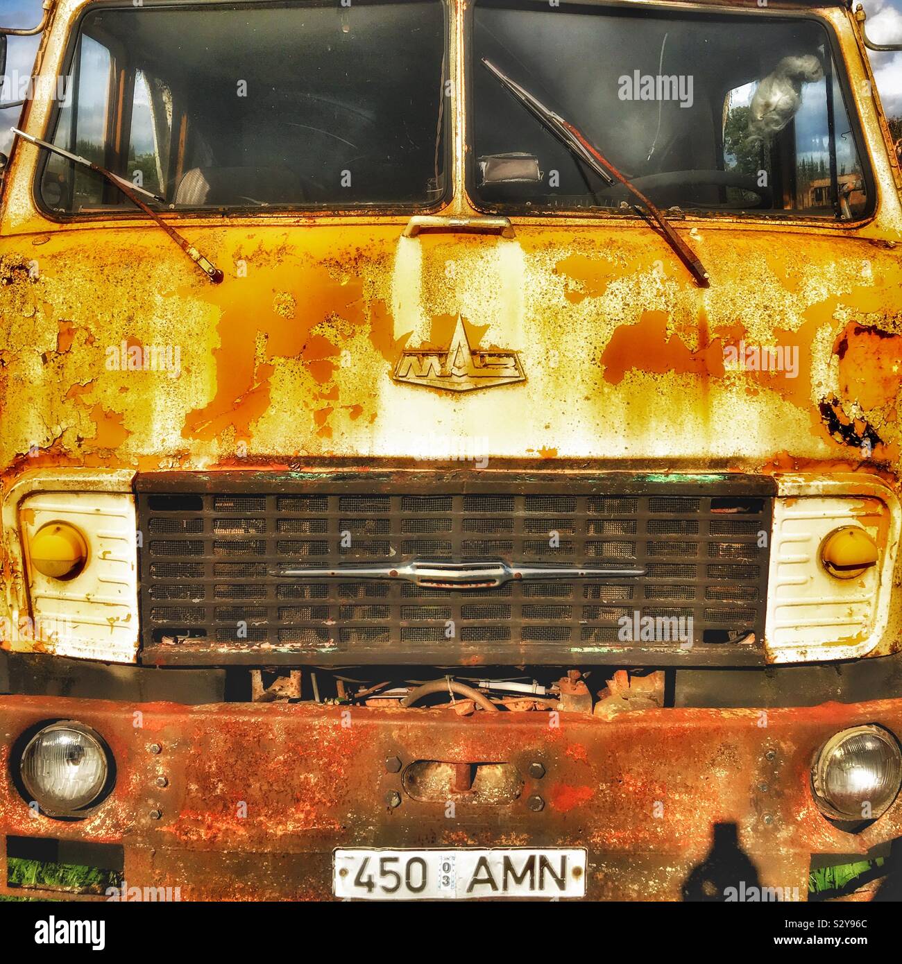 Musée de véhicules soviétique, l'Estonie - Image de stock capturée avec un smartphone