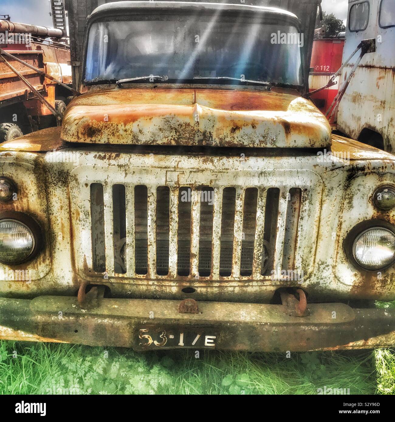 Musée de véhicules soviétique, JÄRVA-JAANI, Estonie - Image de stock capturée avec un smartphone