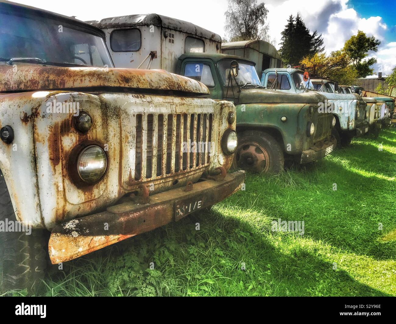 Musée de véhicules soviétique, l'Estonie - Image de stock capturée avec un smartphone
