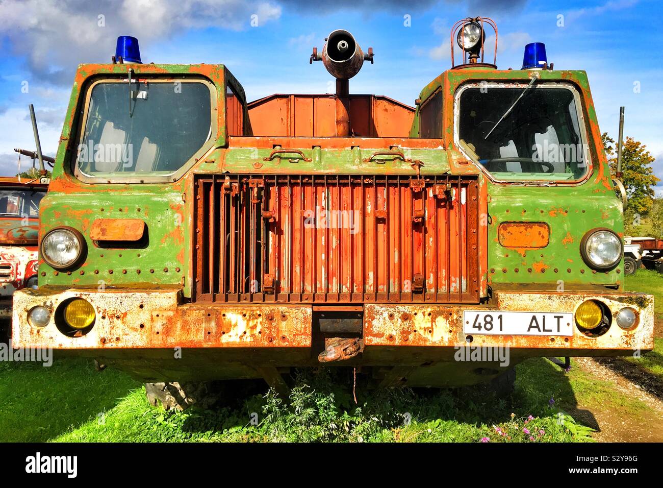 Musée de véhicules soviétique, l'Estonie - Image de stock capturée avec un smartphone