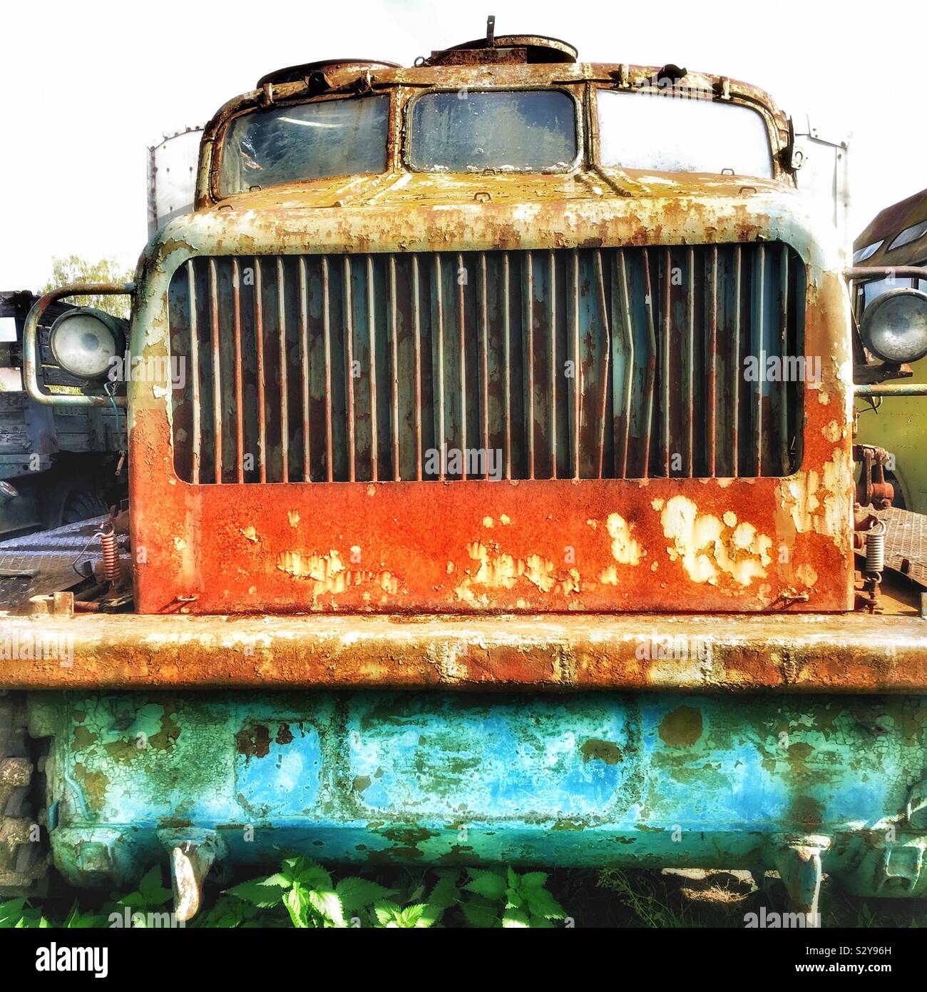 Musée de véhicules soviétique, l'Estonie - Image de stock capturée avec un smartphone