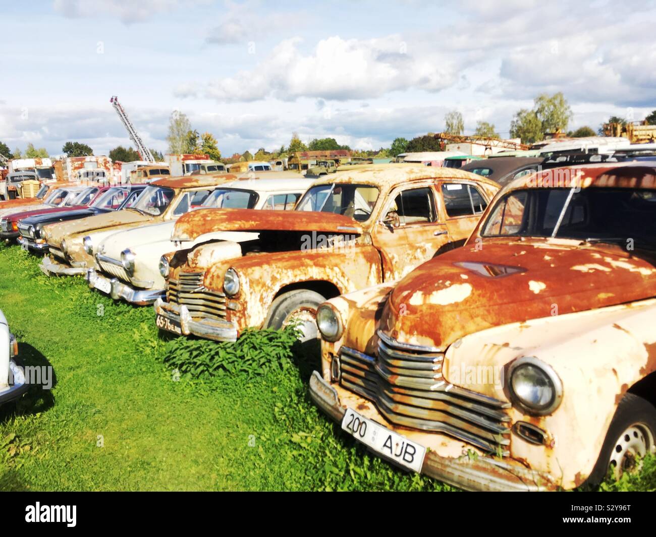 Musée de véhicules soviétique, JÄRVA-JAANI, Estonie - Image de stock capturée avec un smartphone