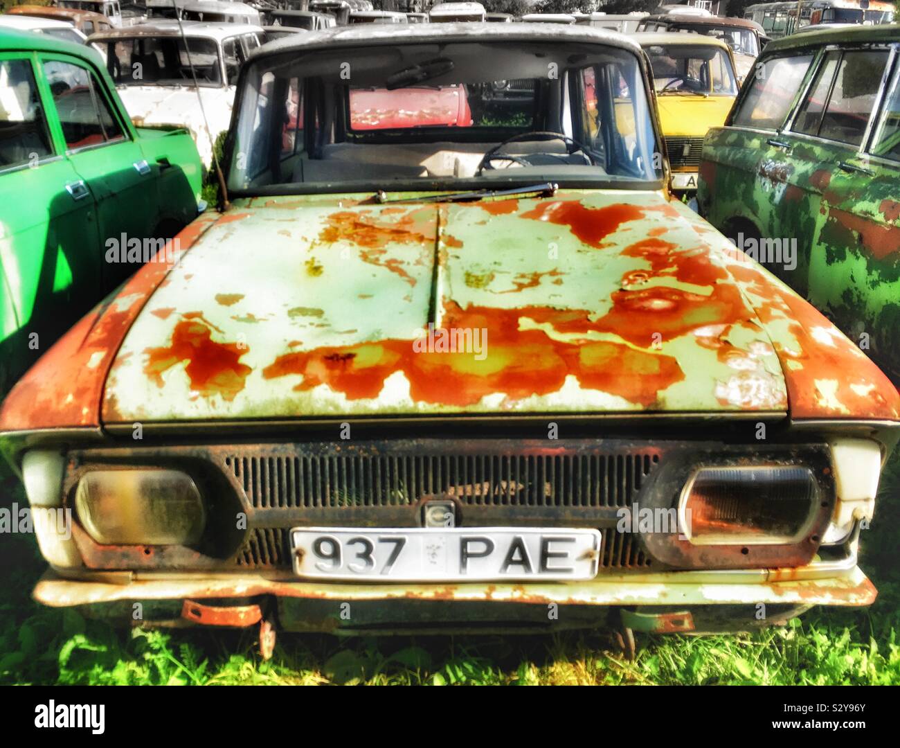 Musée de véhicules soviétique, JÄRVA-JAANI, Estonie - Image de stock capturée avec un smartphone