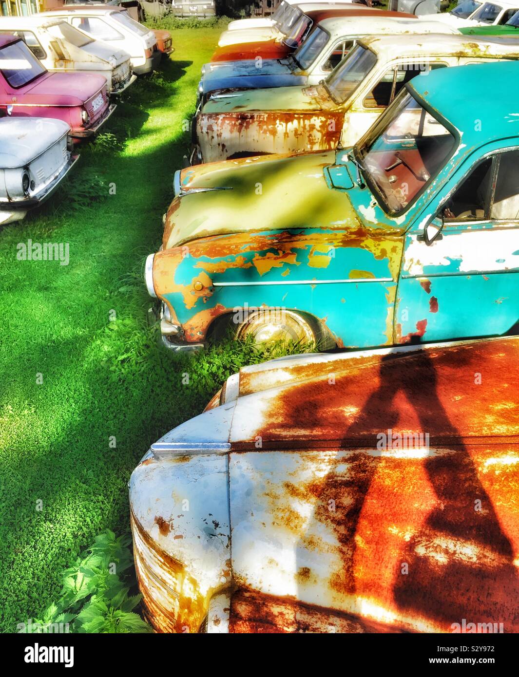 Musée de véhicules soviétique, JÄRVA-JAANI, Estonie - Image de stock capturée avec un smartphone