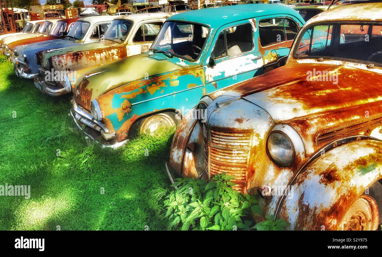 Musée de véhicules soviétique, JÄRVA-JAANI, Estonie - Image de stock capturée avec un smartphone