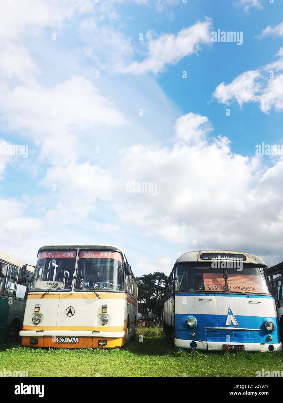 Musée de véhicules soviétique, JÄRVA-JAANI, Estonie - Image de stock capturée avec un smartphone