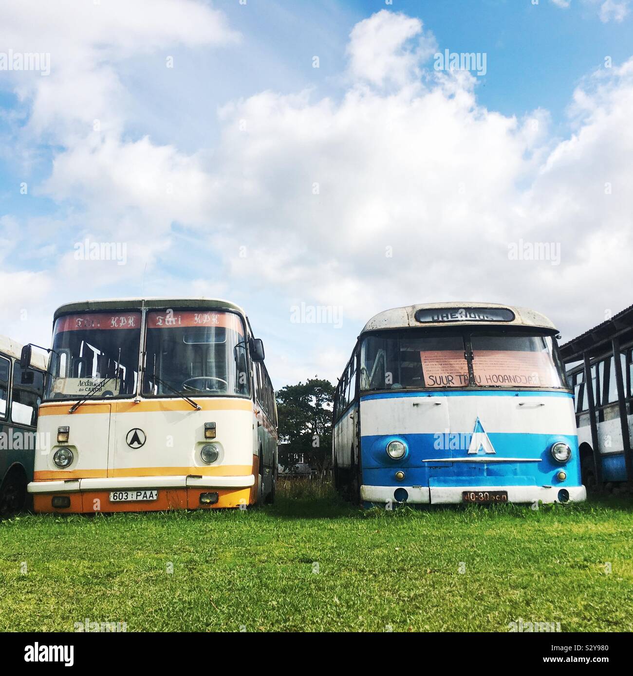 Musée de véhicules soviétique, JÄRVA-JAANI, Estonie - Image de stock capturée avec un smartphone