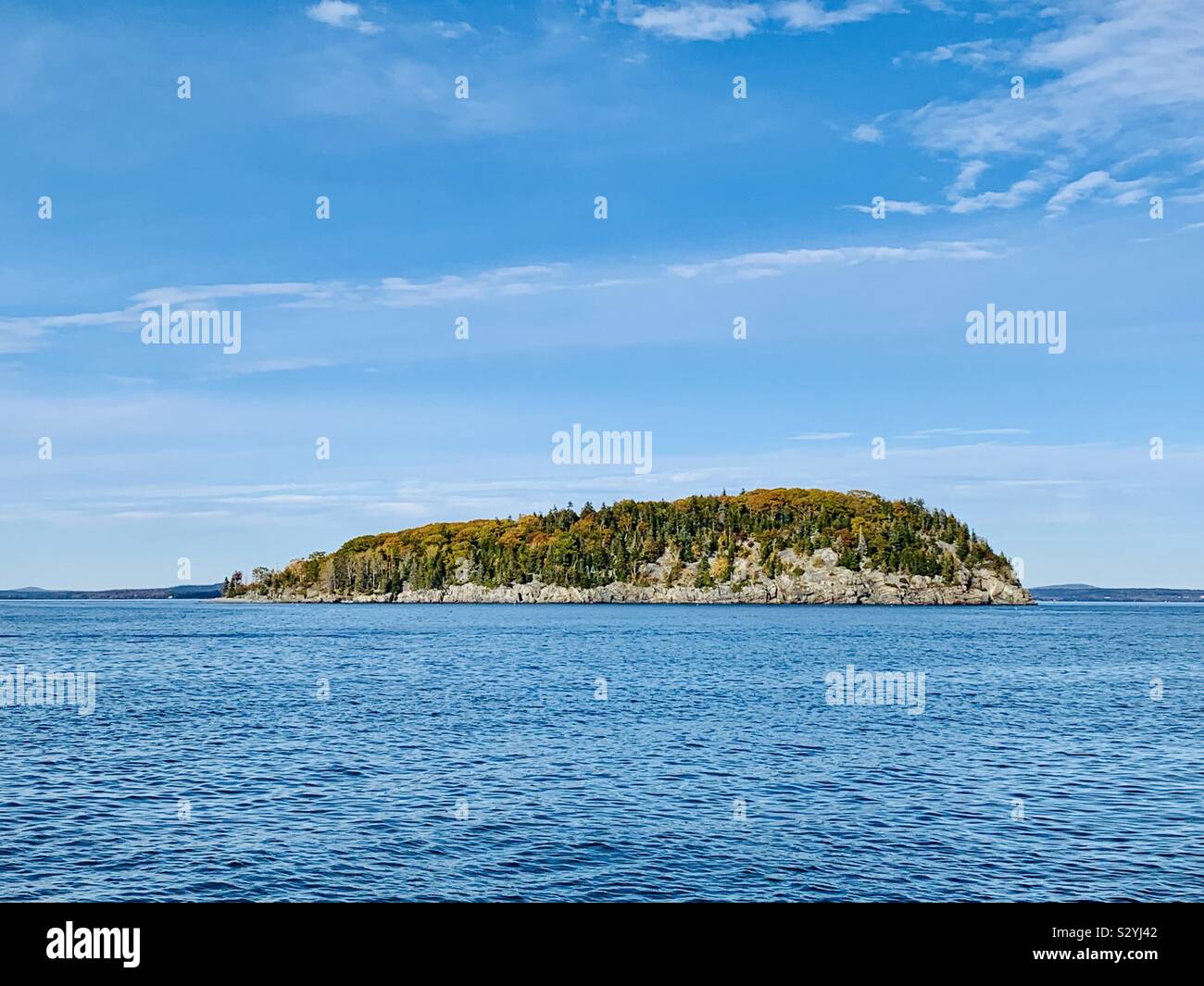 L'île à la côte du Maine, USA Banque D'Images