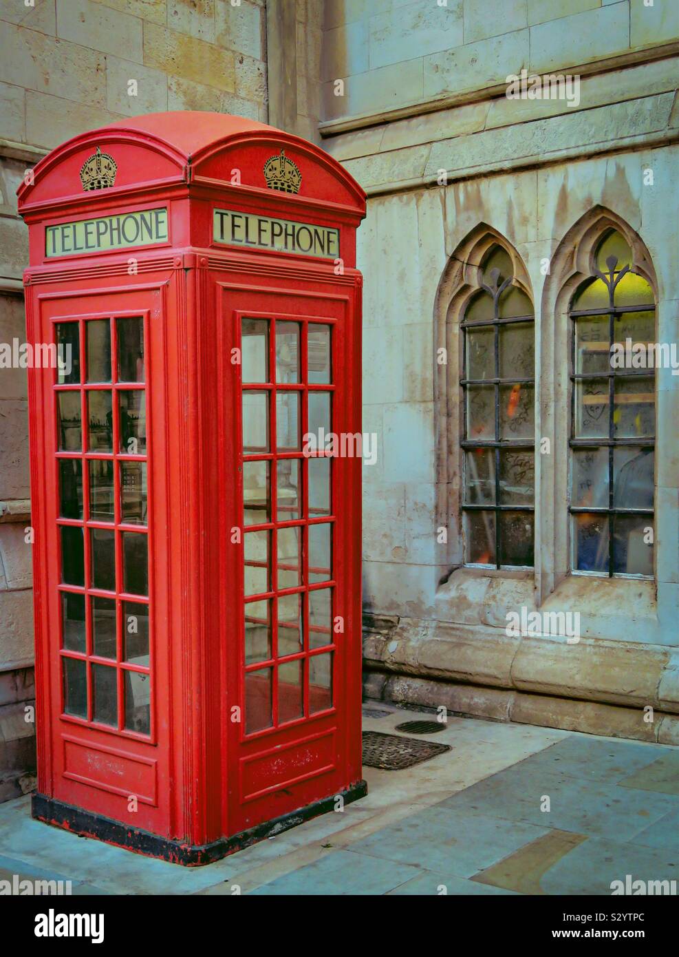 Retro Phone Box Banque D'Images