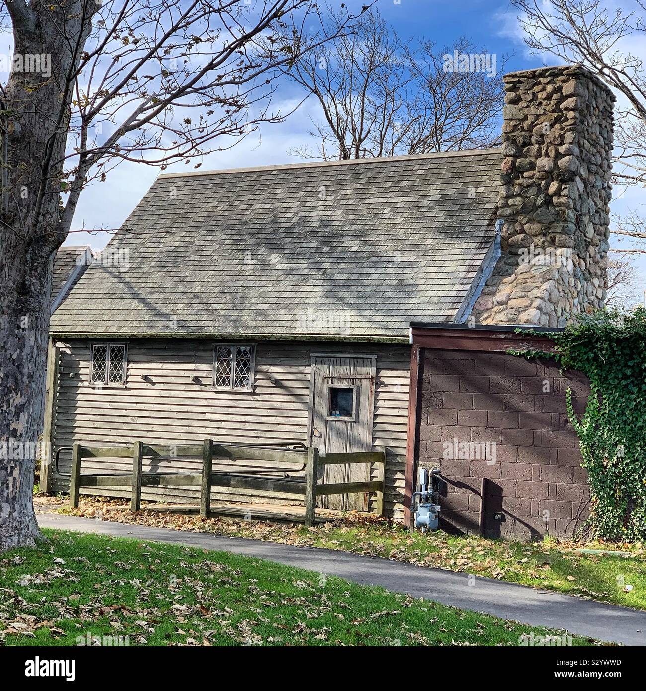 Boutiques de musées, Mayflower Plimoth Plantation, Pilgrim Memorial State Park, Plymouth, Massachusetts, United States Banque D'Images